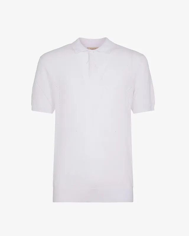 Markup Uomo Maglieria Polo in maglia traforata