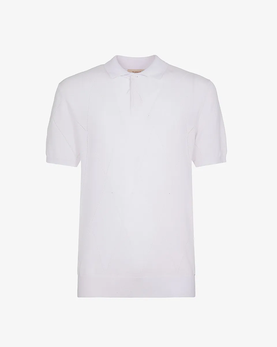 Markup Uomo Maglieria Polo in maglia traforata