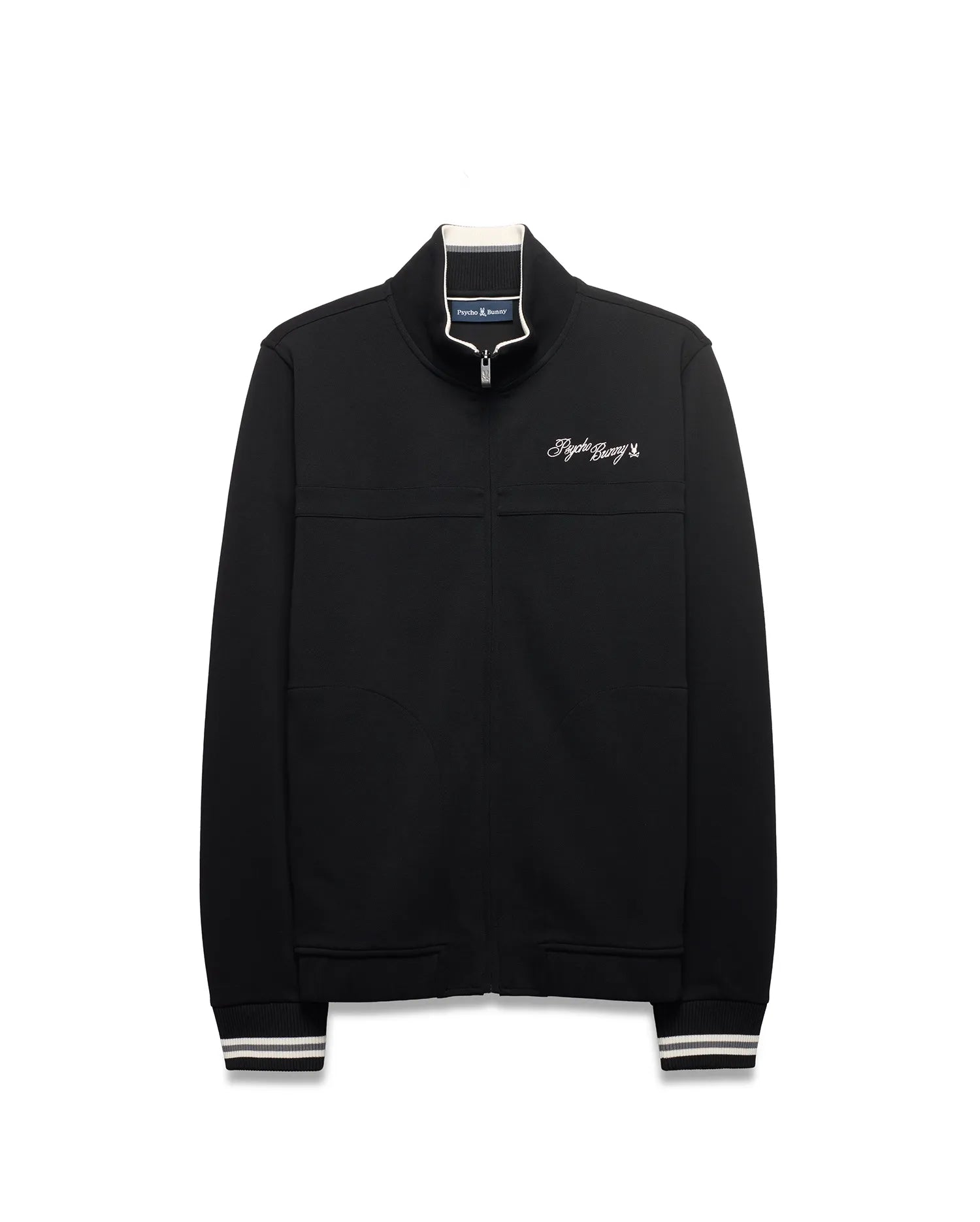 Psycho Bunny Jackets MEN'S JACQUES PIQUE TRACK JACKET giacca nera XXS-XXXL piquet
