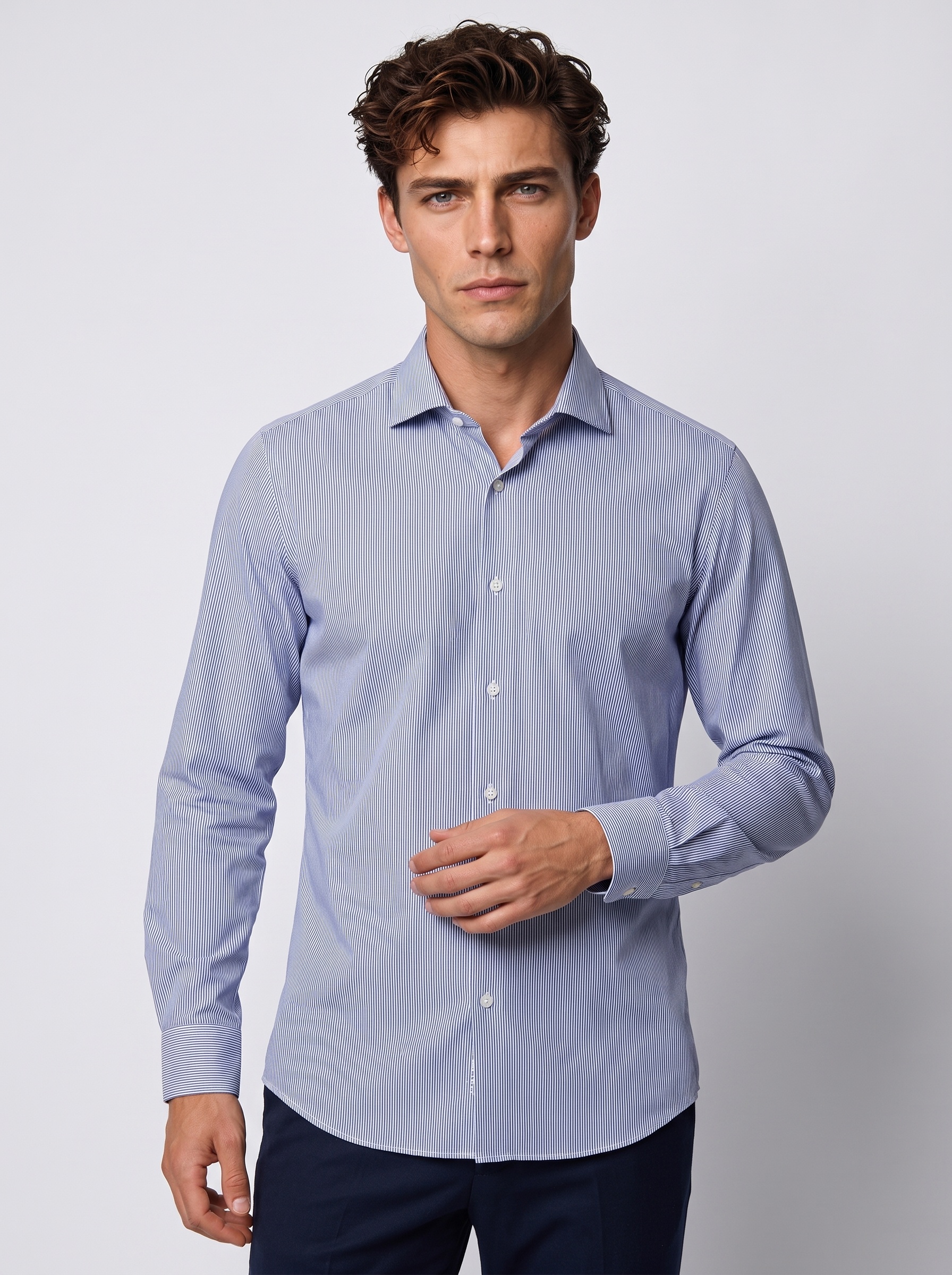 Markup Uomo Camicie Camicia collo francese bastoncino