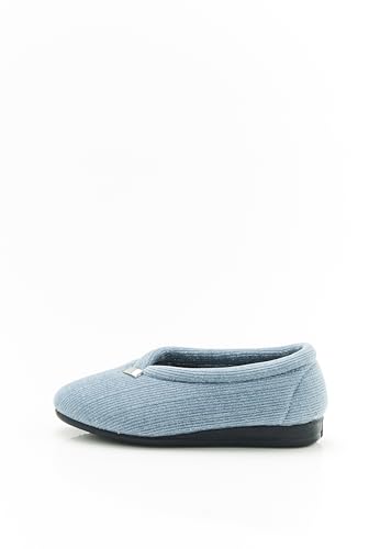 Damart Calzature Pantofole in velluto a coste lucido da donna 38 EU tacco zeppa 2 cm