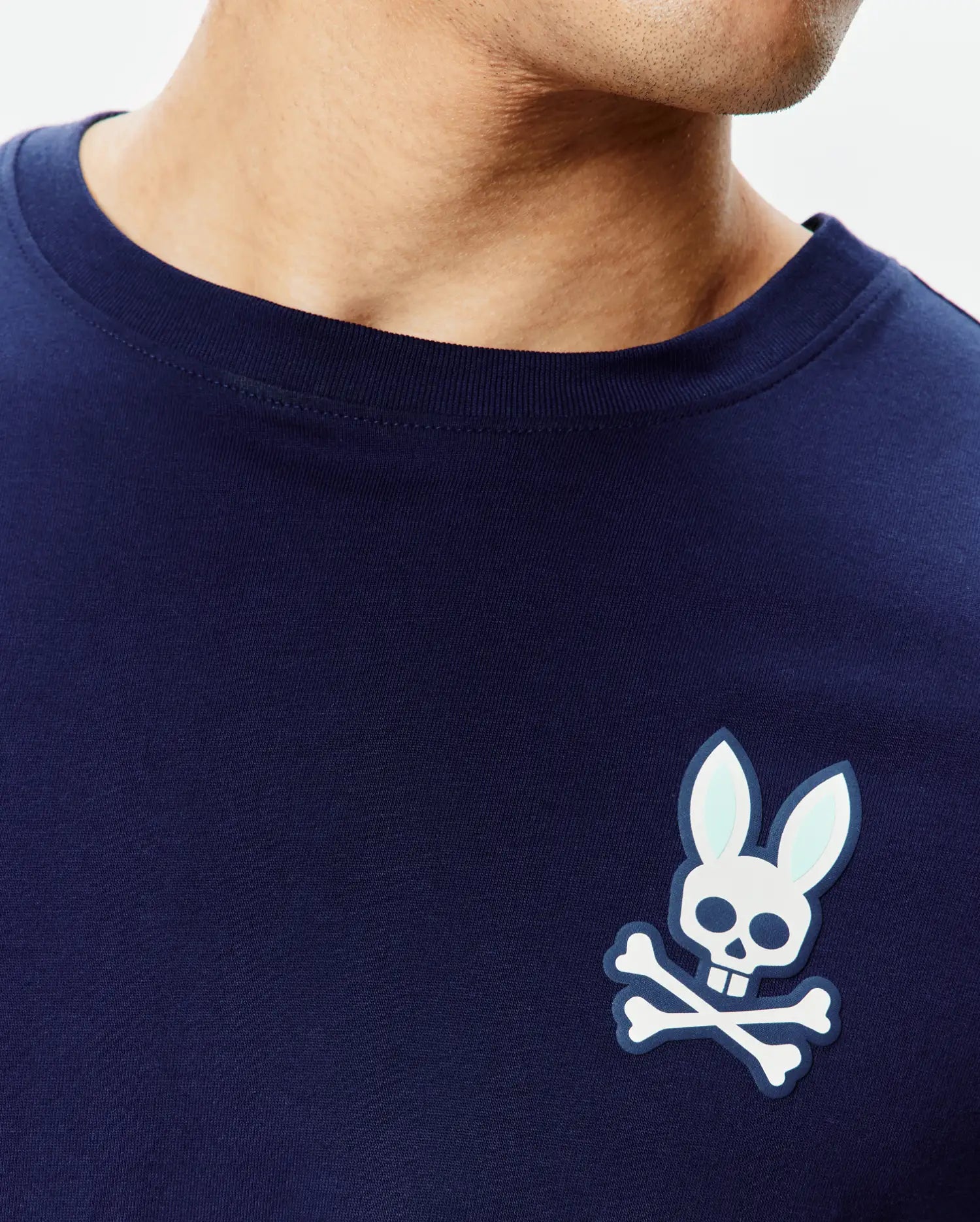 Psycho Bunny Men's Tees Frank Back Graphic Tee MT0200293 T-shirt blu