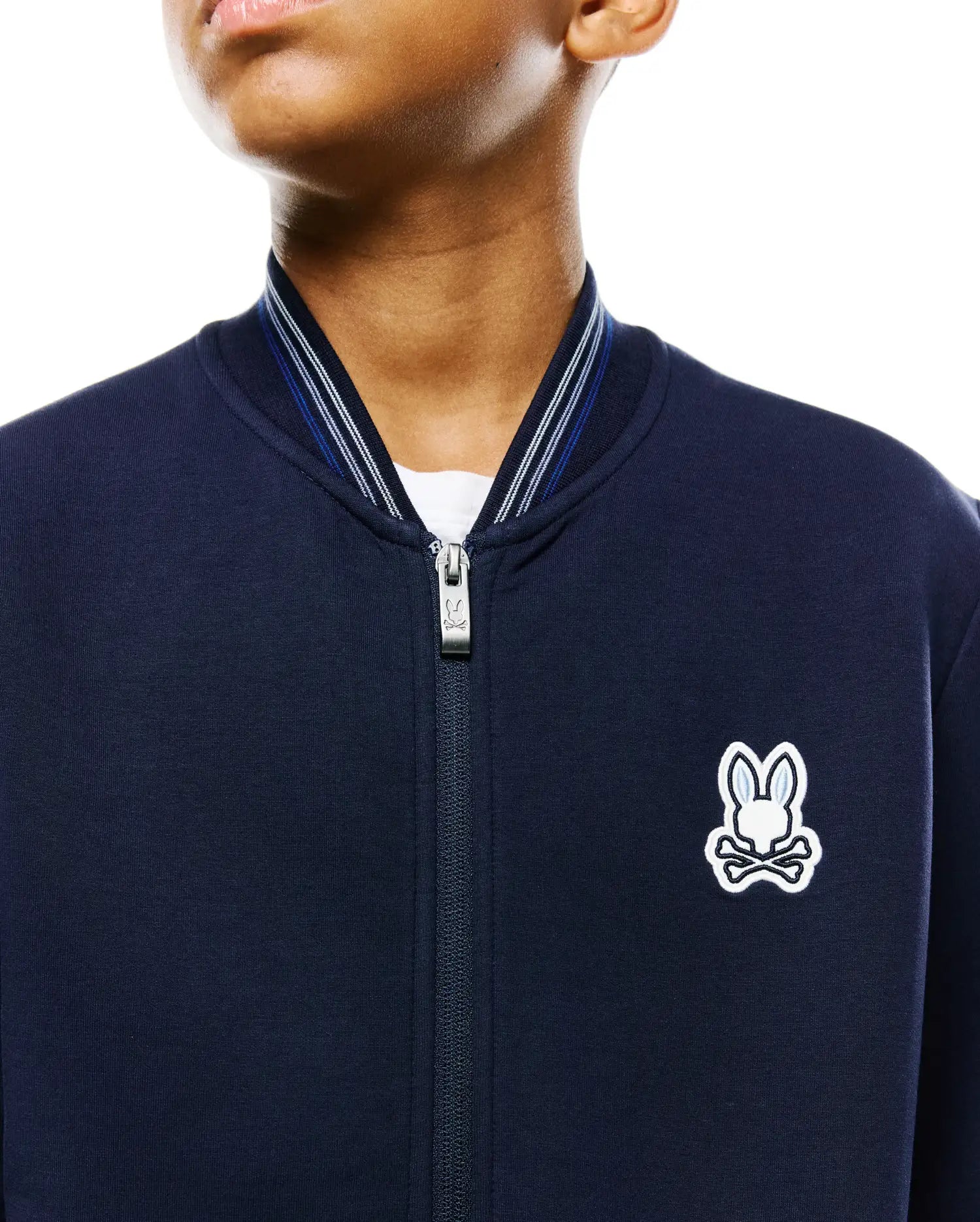 Psycho Bunny Kids Outerwear Jaydon Track Jacket KT0500094 giacca 423 Baritone Blue