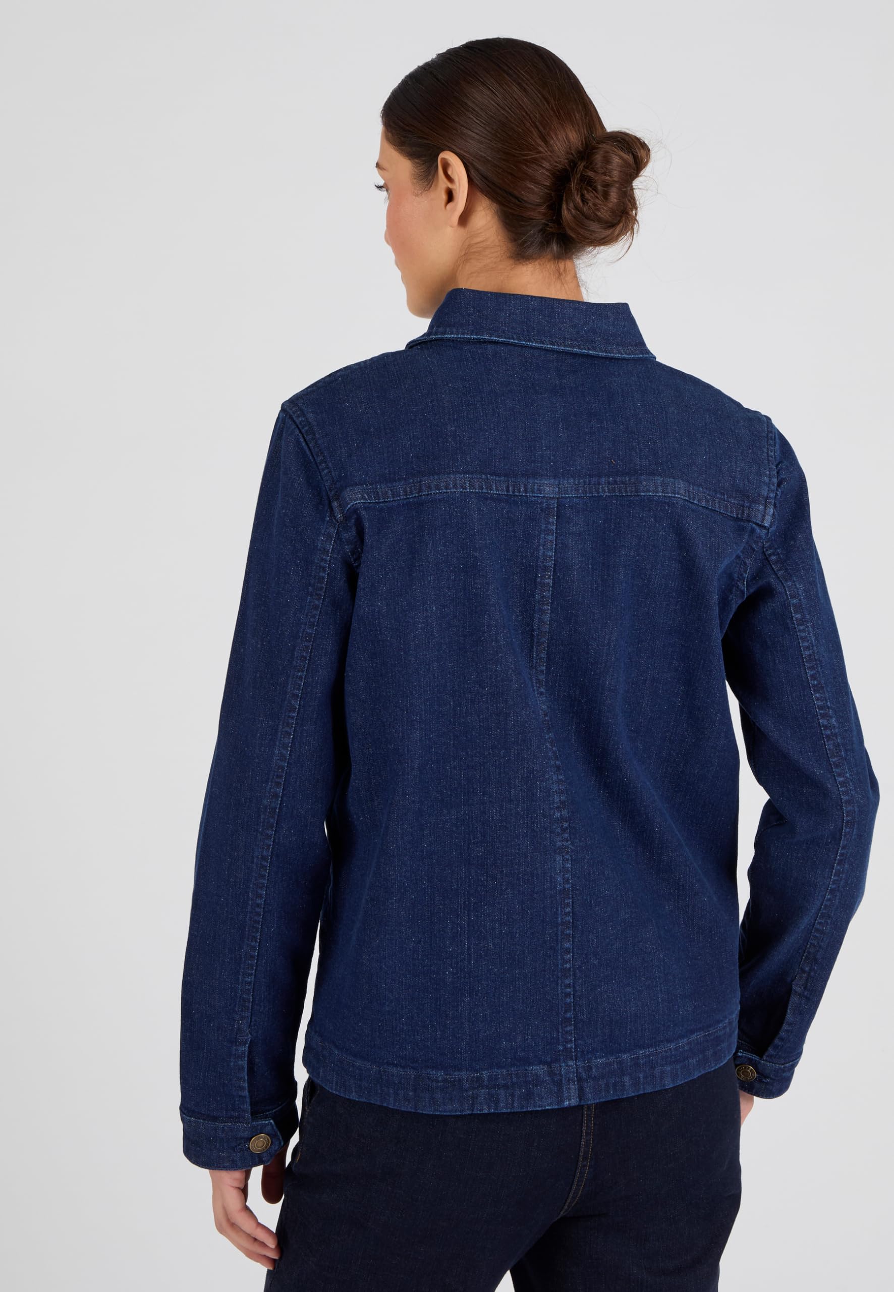 Damart Prêt-à-porter Giacca Jean donna denim scuro manica lunga