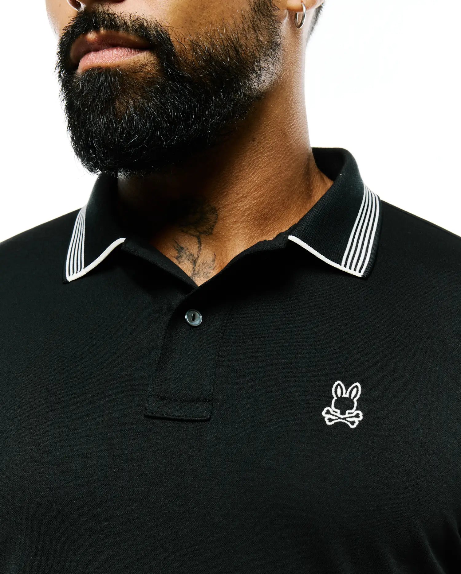 Psycho Bunny Men's Polos Timmy polo performance nera in interlock