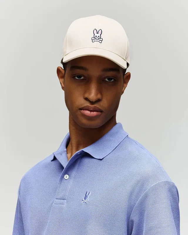 Psycho Bunny Accessories B6A816A1HT cappellino baseball bianco grigio