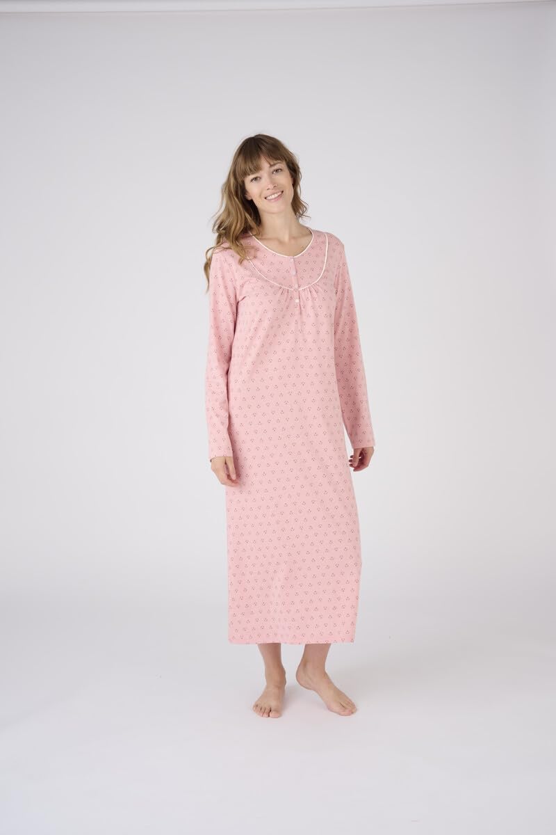 Damart Homewear camicia da notte donna rosa confezione 2 in cotone