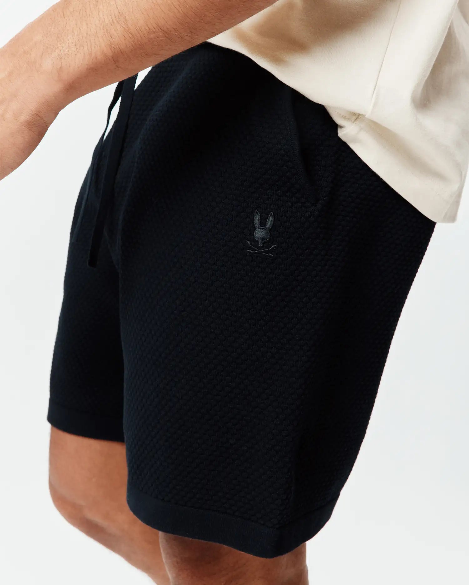 Psycho Bunny Men's Shorts Devon Knit Short 7" shorts neri XXS cotone
