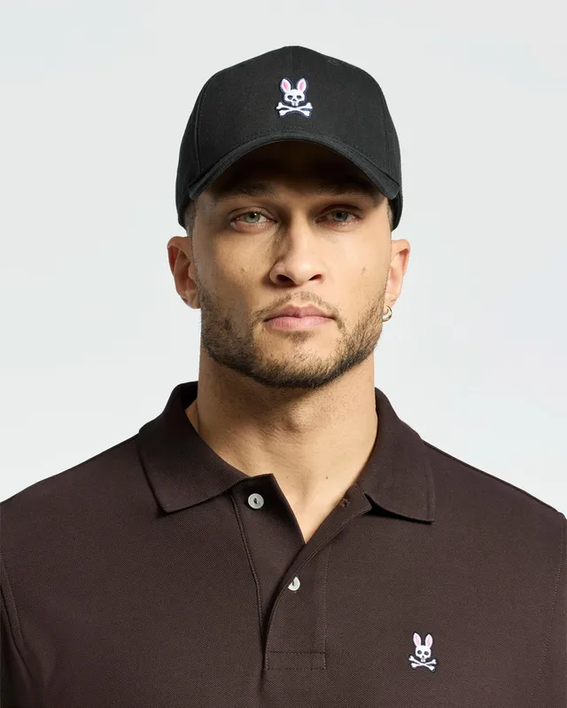 Psycho Bunny Accessories B6A816A1HT cappellino baseball nero cotone