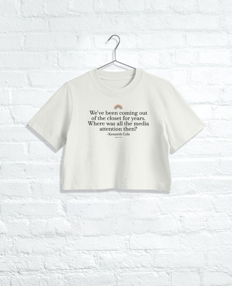 Kenneth Cole Reaction Clothing Women’s CLOSET Cropped Tee maglietta cropped color osso cotone pesante