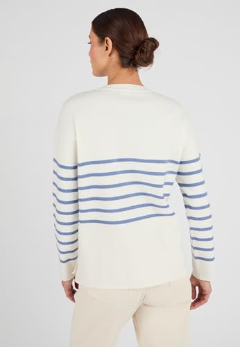 Damart Thermolactyl Marinière Esprit felpa donna bianca a righe 34/36