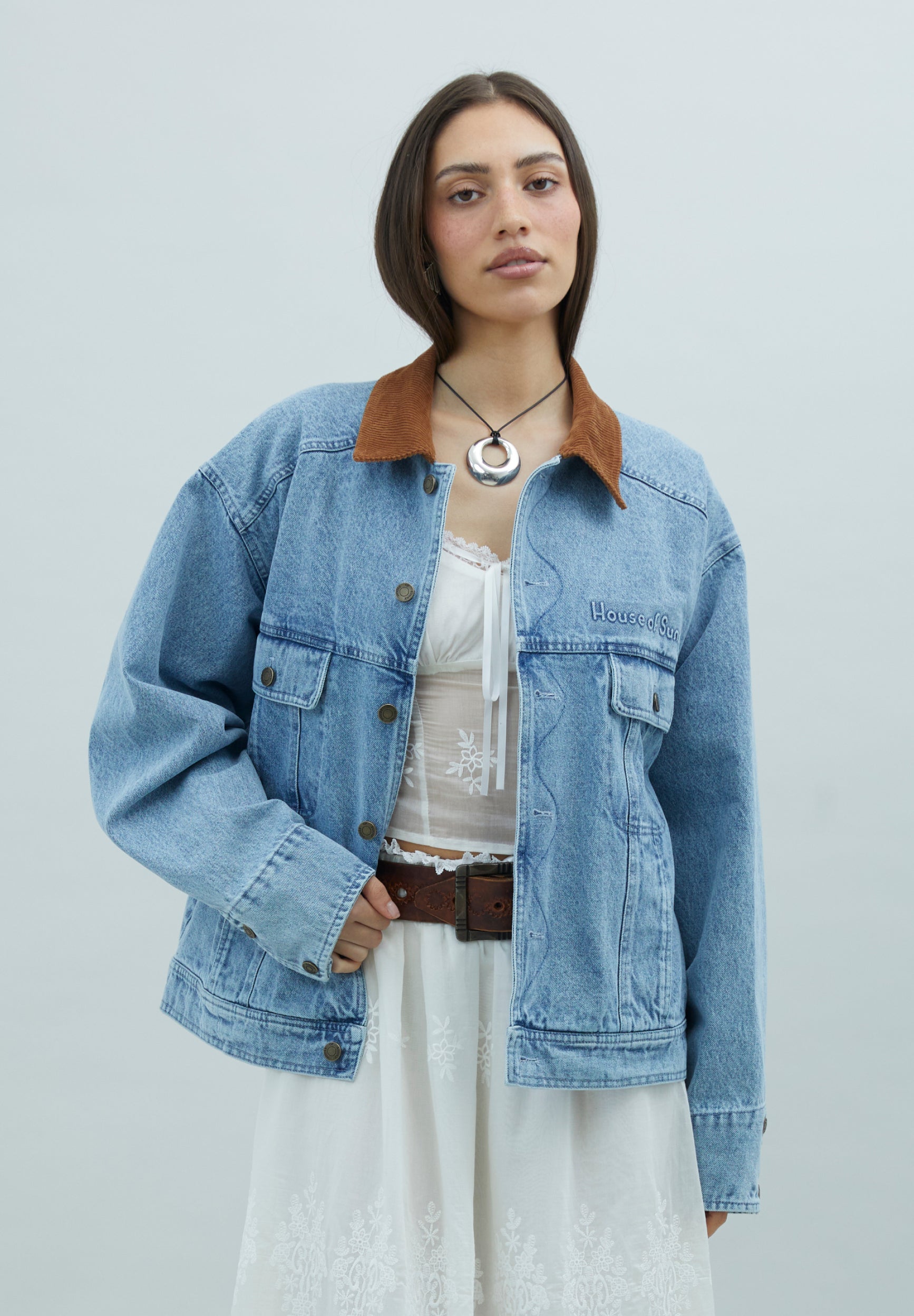 House Of Sunny Women's Jackets The Western Jacket giacca denim oversize