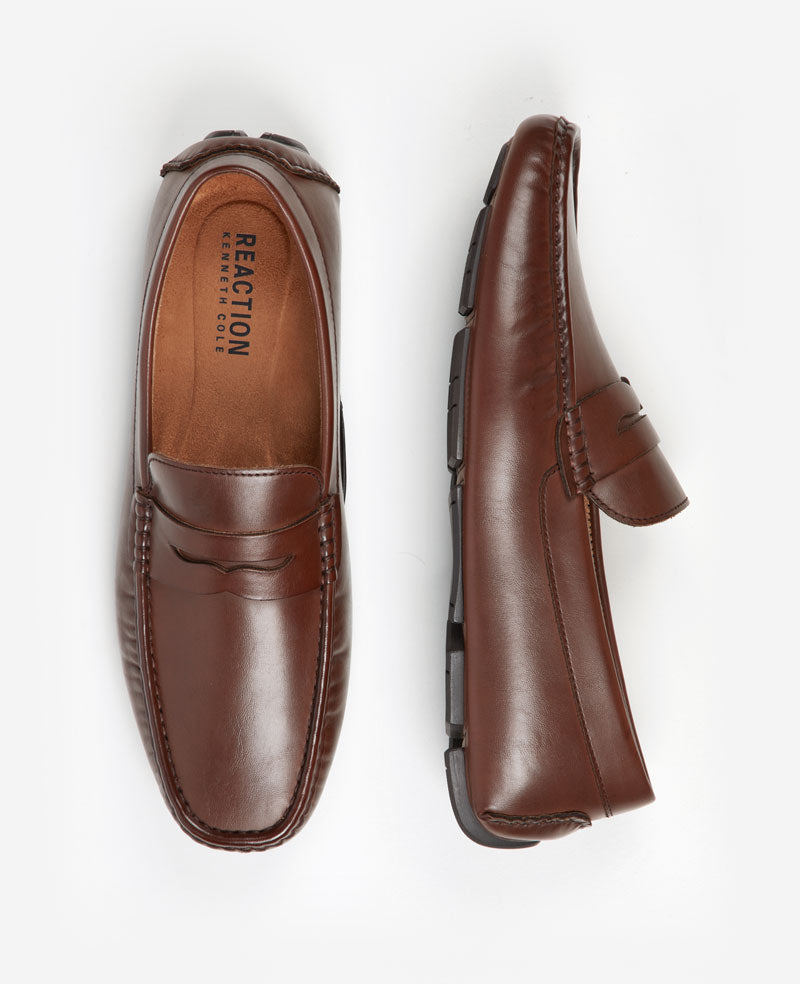 Kenneth Cole Reaction Shoes REACTION Sergio Penny Driving Loafer mocassini marroni