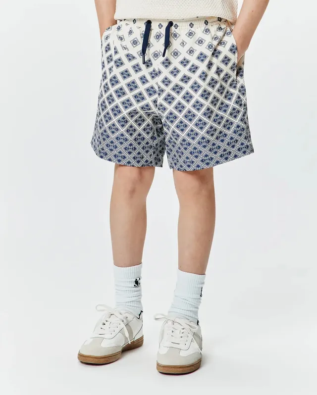 Psycho Bunny Kids Swimwear Tobias Swim Trunk 6 KB1000054 costume bianco 6 pollici