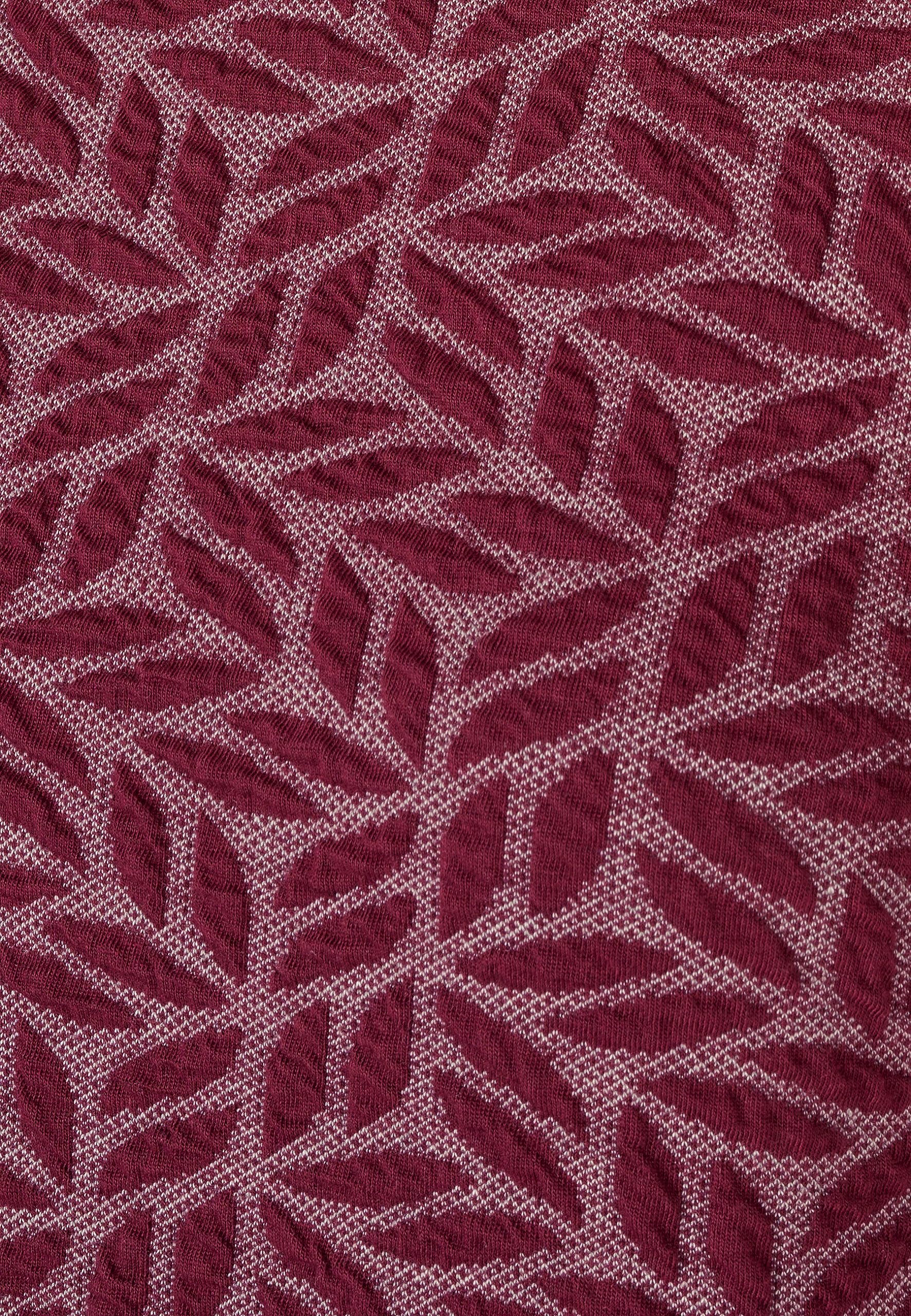Damart Prêt-à-porter Abito da donna in maglia jacquard dritto rosso bordeaux 38