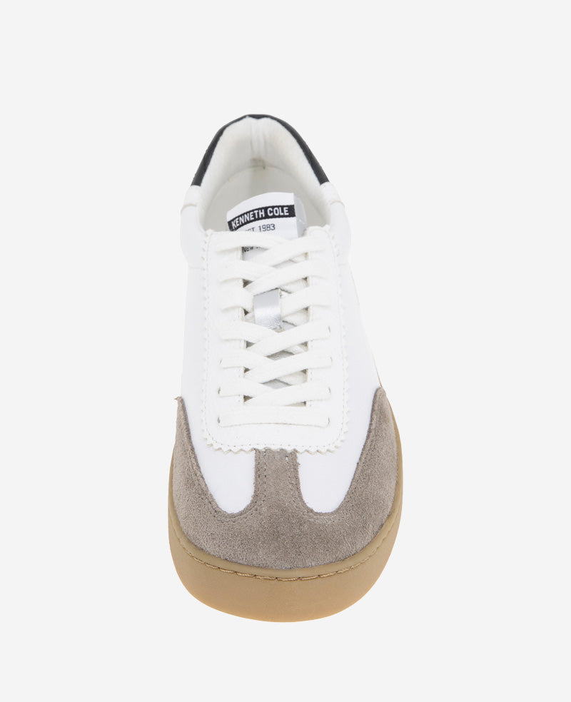 Kenneth Cole Reaction Shoes Sam Leather Sneaker sneaker grigio bianco 5-11 in pelle