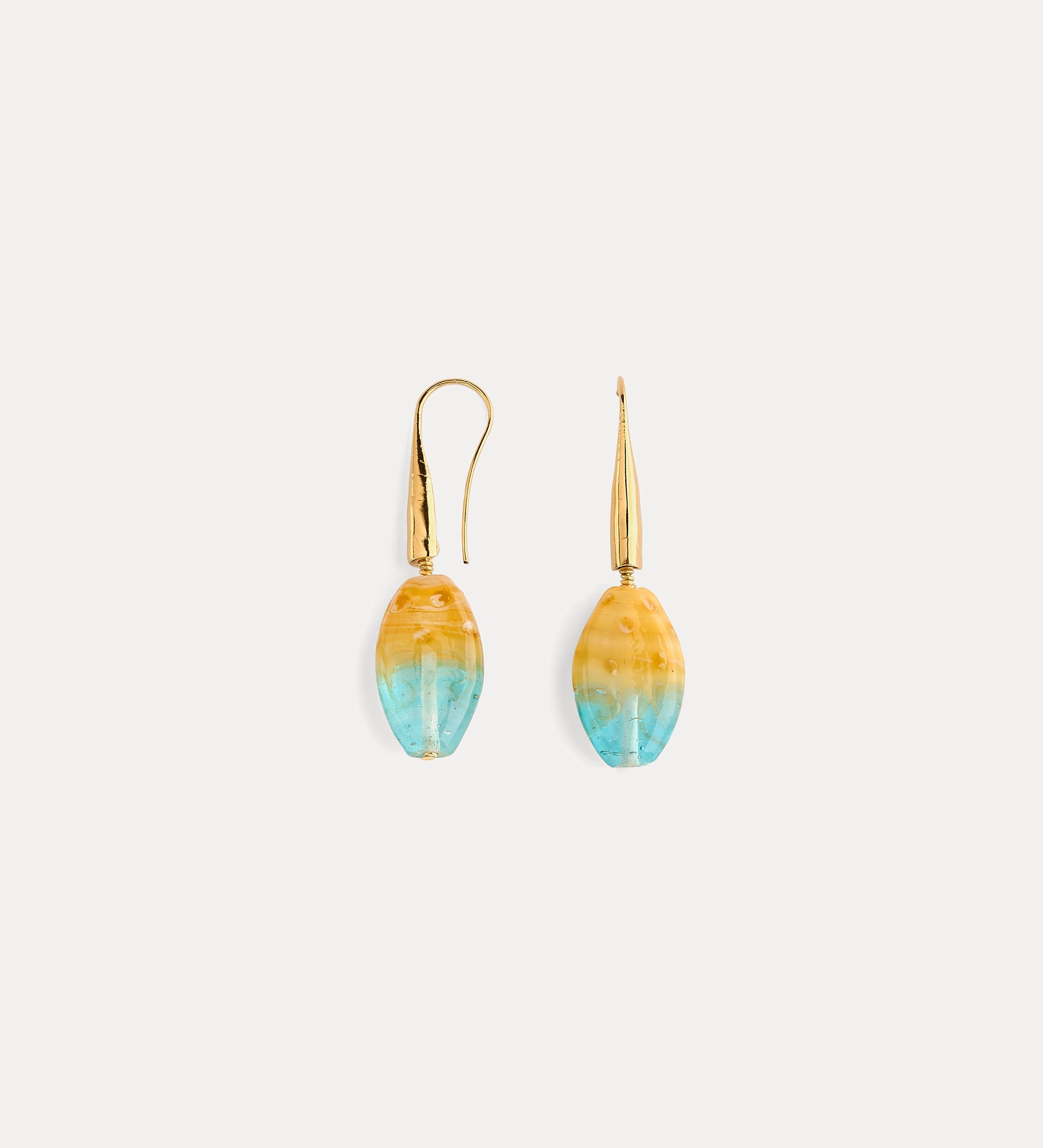 Forte gioielli hook earrings with glass elements orecchini jade taglia U