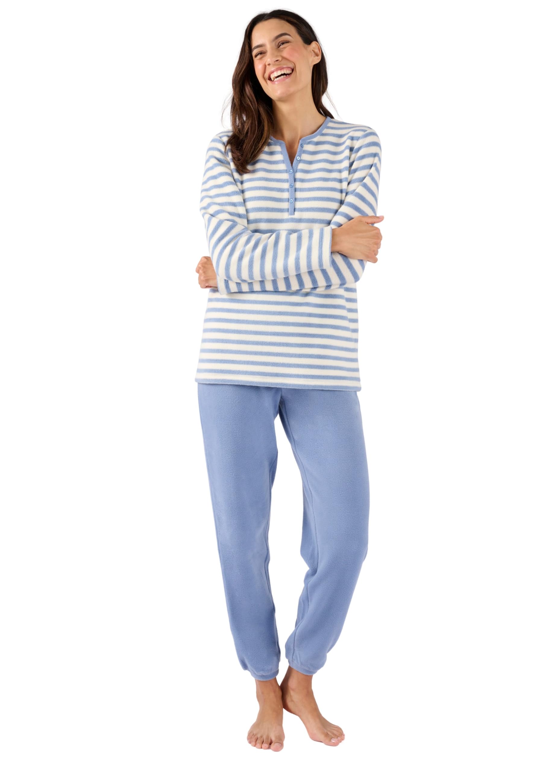 Damart Homewear Pigiama Thermolactyl maglia pile donna blu 34-36 XS