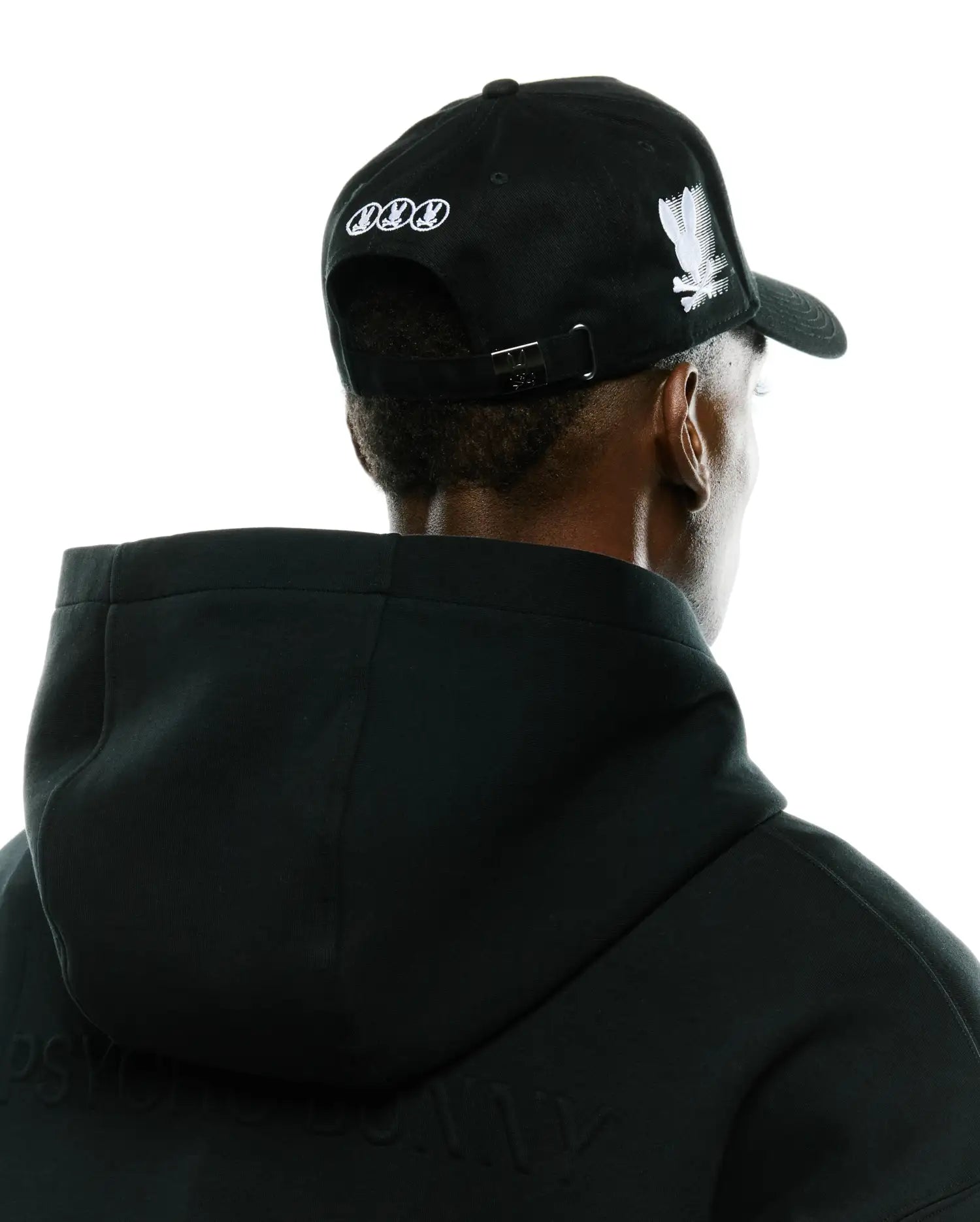 Psycho Bunny Accessories Men's Nathaniel A-Frame Trucker Cap MO1500136 cappellino nero