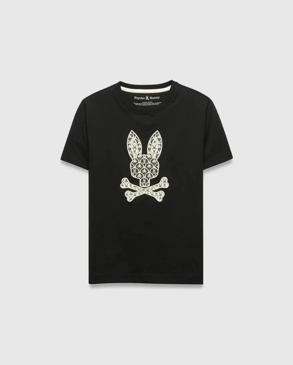 Psycho Bunny Kids Tees KIDS BRAD GRAPHIC TEE - KT0200182 T-shirt nera