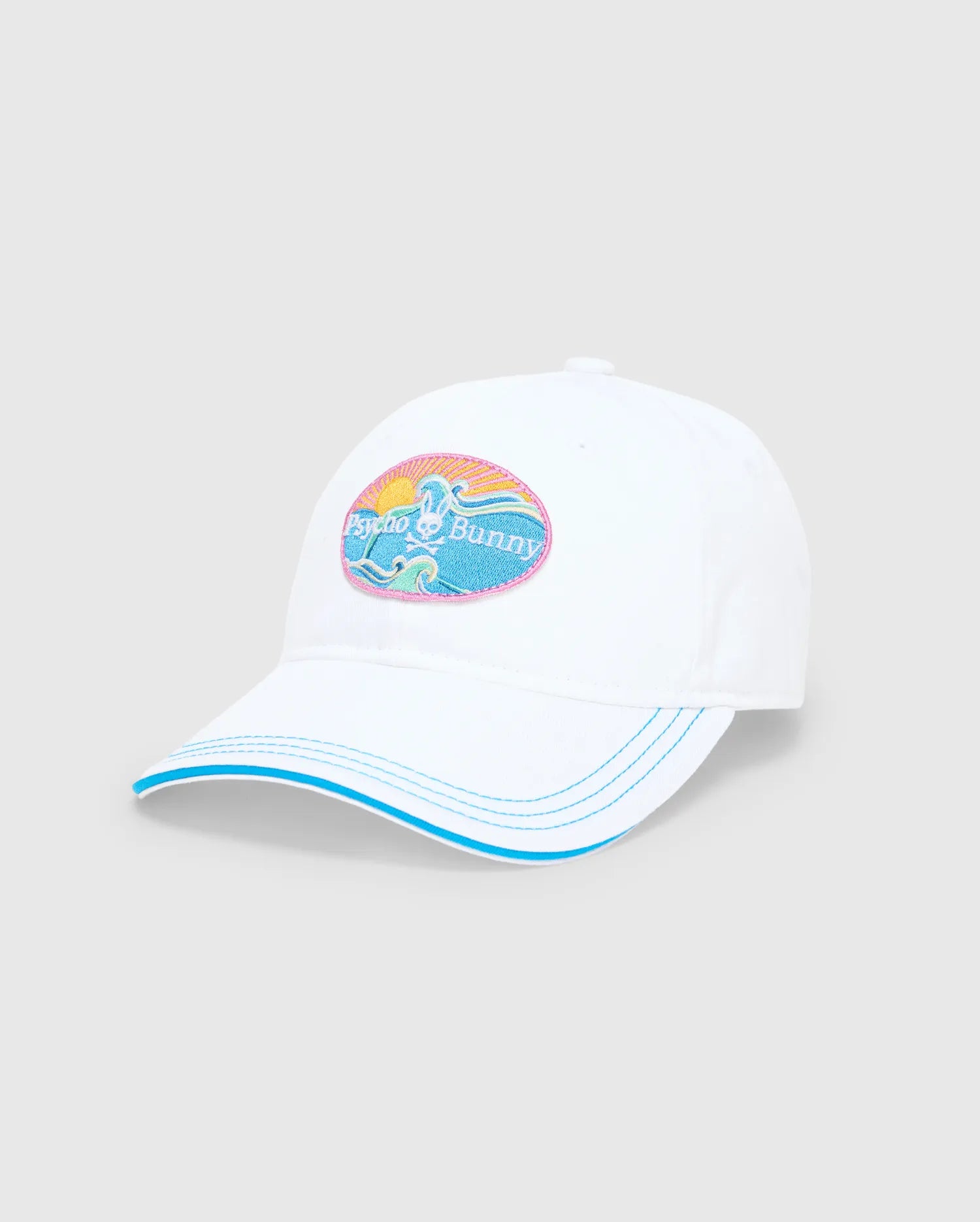 Psycho Bunny Accessories Mens Ray Baseball Cap cappellino bianco cotone