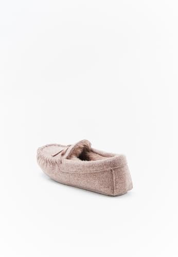 Damart Calzature pantofole effetto feltro Thermolactyl donna marroni