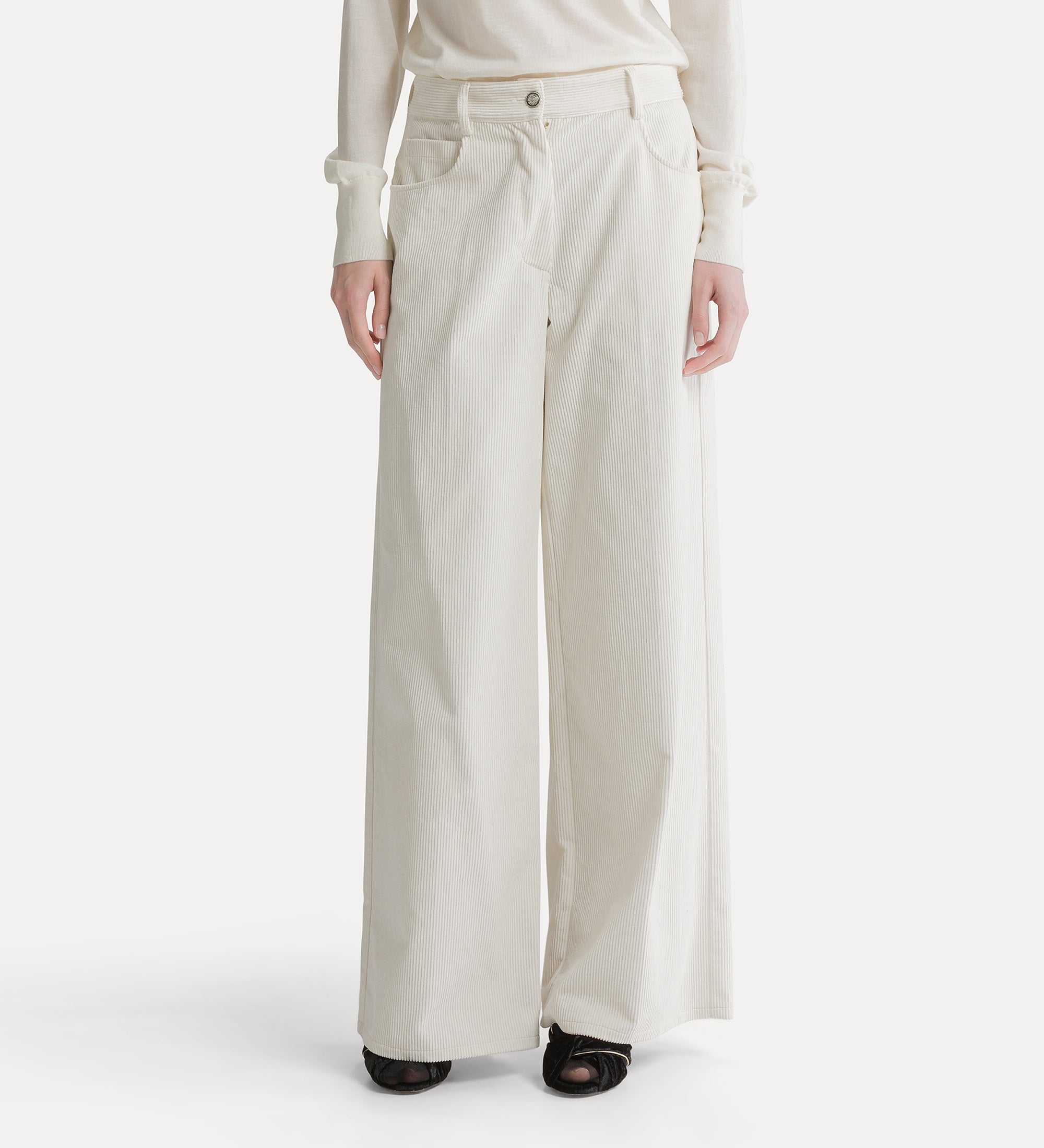 Forte pantaloni corduroy five-pocket trousers pantaloni bianco in cotone