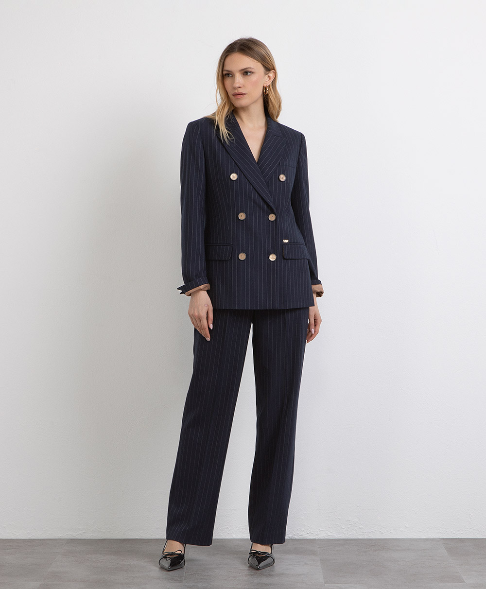 Markup Donna Jeans & Pantaloni Pantalone straight in tessuto gessato