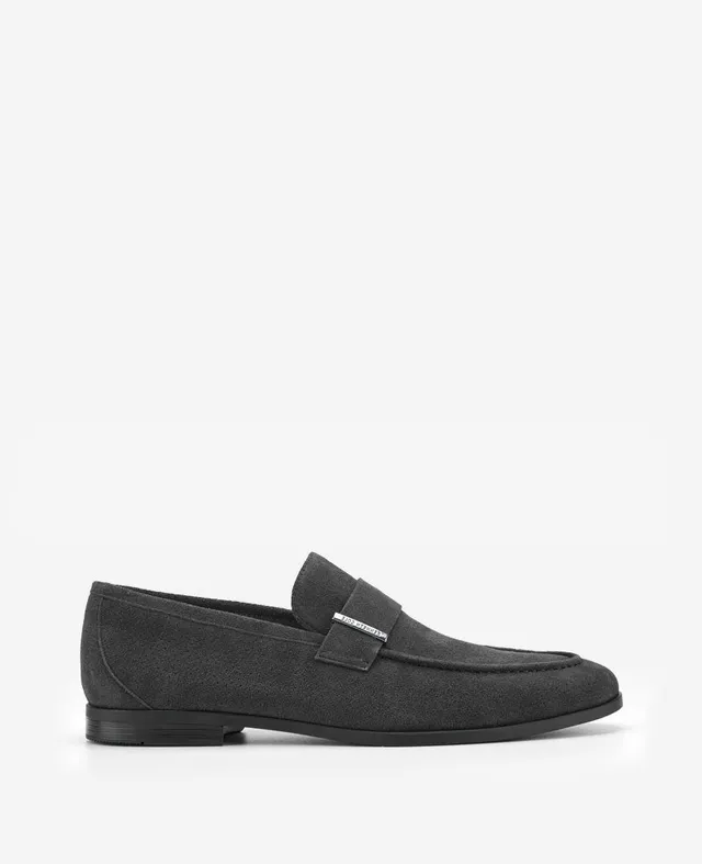 Kenneth Cole Reaction Shoes Sylvan Slip-on Loafer mocassino scamosciato antracite 7M