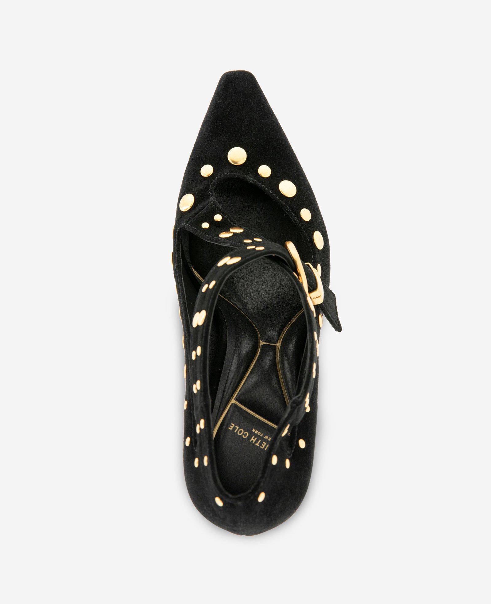 Kenneth Cole Reaction Shoes Qupid Suede X Band Studded Pump décolleté nero scamosciato