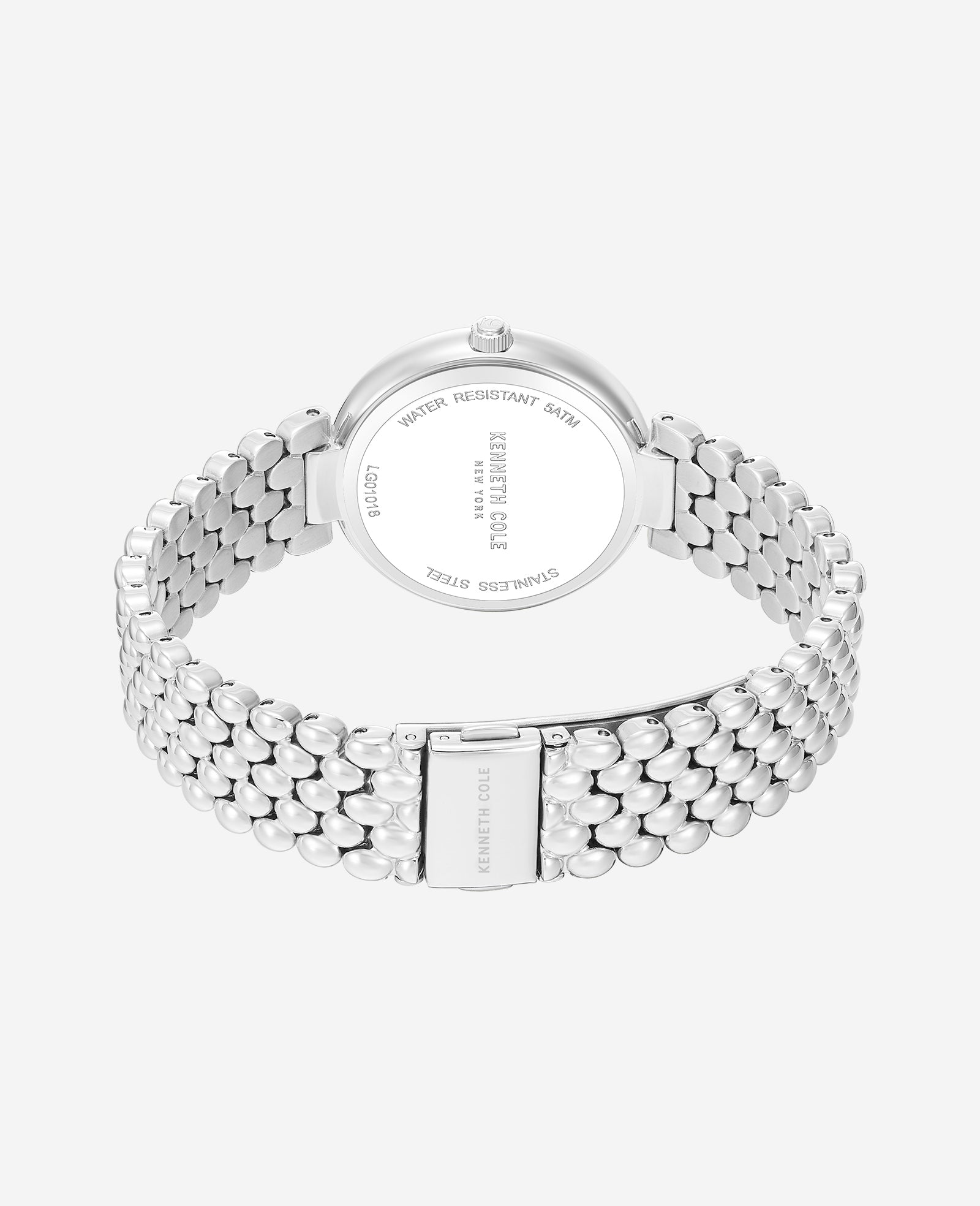 Kenneth Cole Watches Classic Crystal Lined Outer Dial Bracelet Watch argento