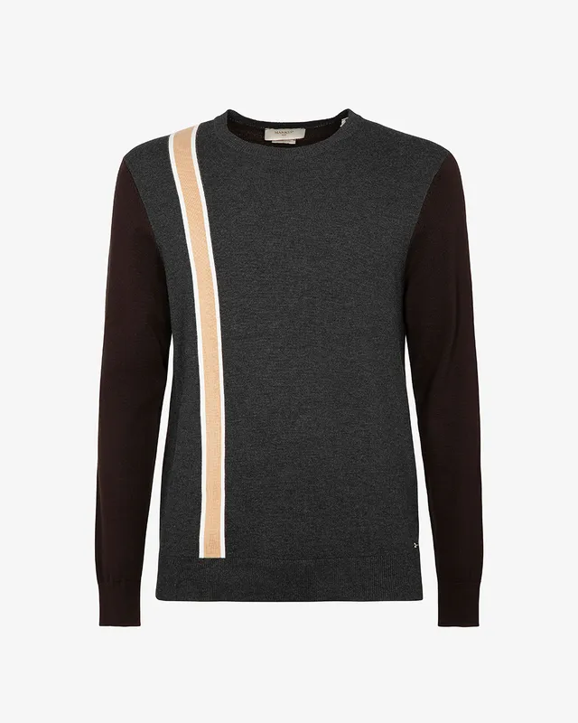 Markup Uomo Maglieria Girocollo intarsio in viscosa maglione
