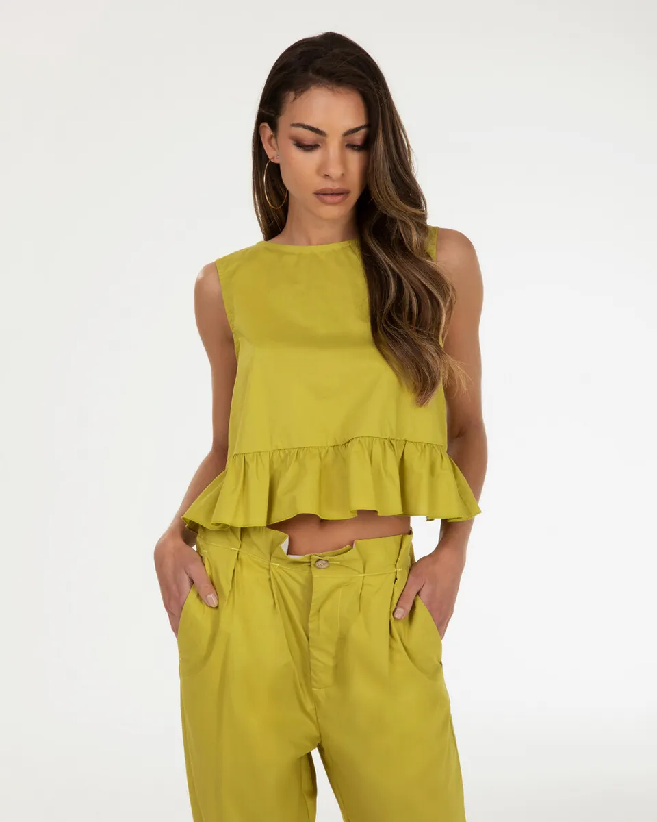 Markup Donna Camicie & Bluse Blusa smanicata in popeline blusa