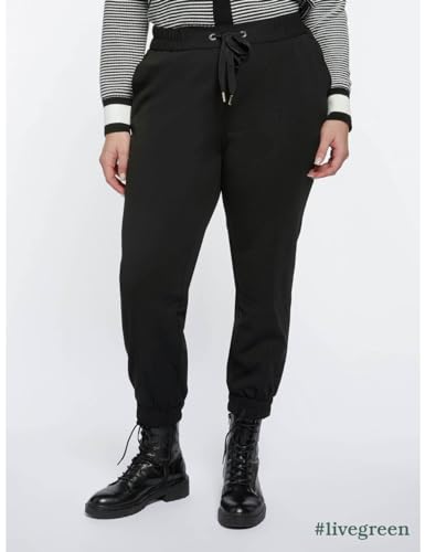 Fiorella Rubino Pantaloni Joggers XL Plus in scuba crêpe