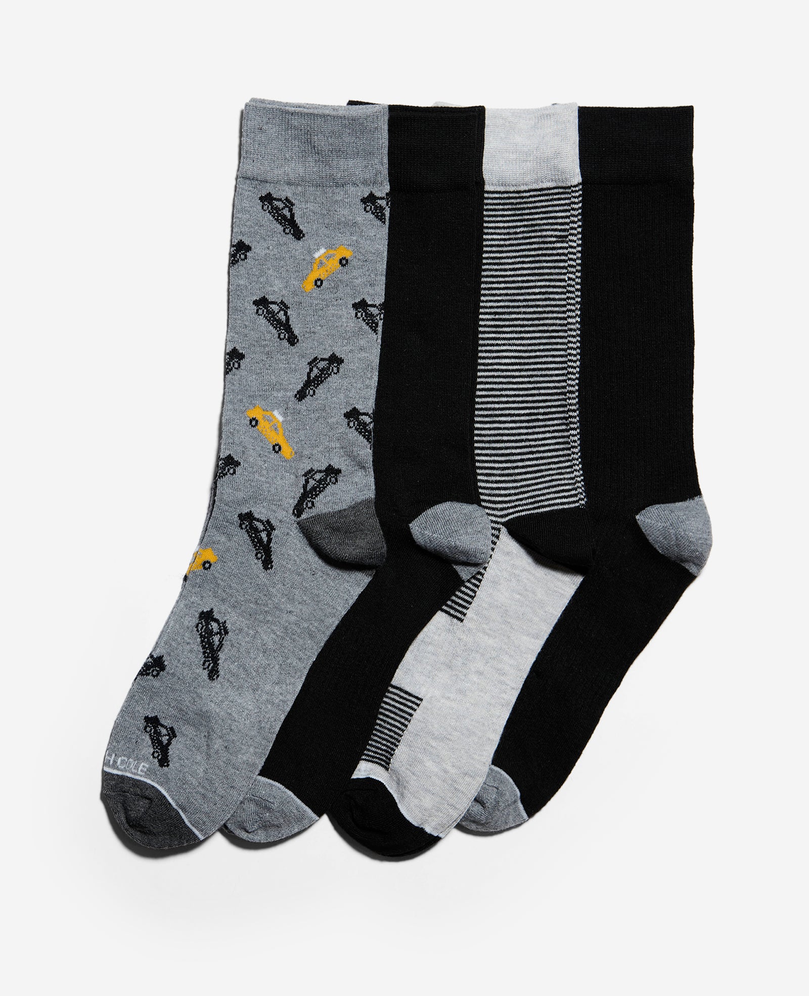 Kenneth Cole Reaction Clothing Taxi Crew Sock 4-Pack calzini neri 4 paia