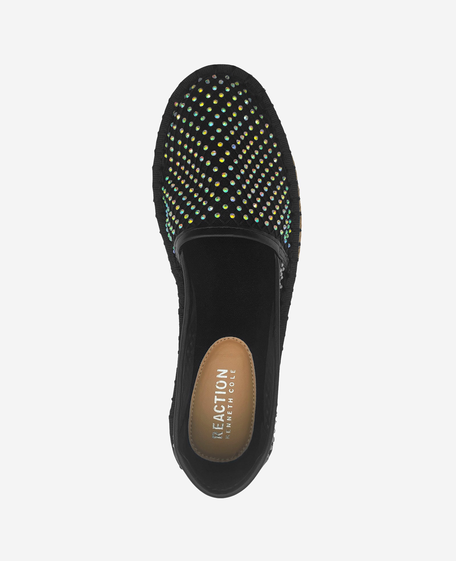 Kenneth Cole Reaction Shoes REACTION Bonne Crystal Mesh Espadrille espadrillas nere con platform