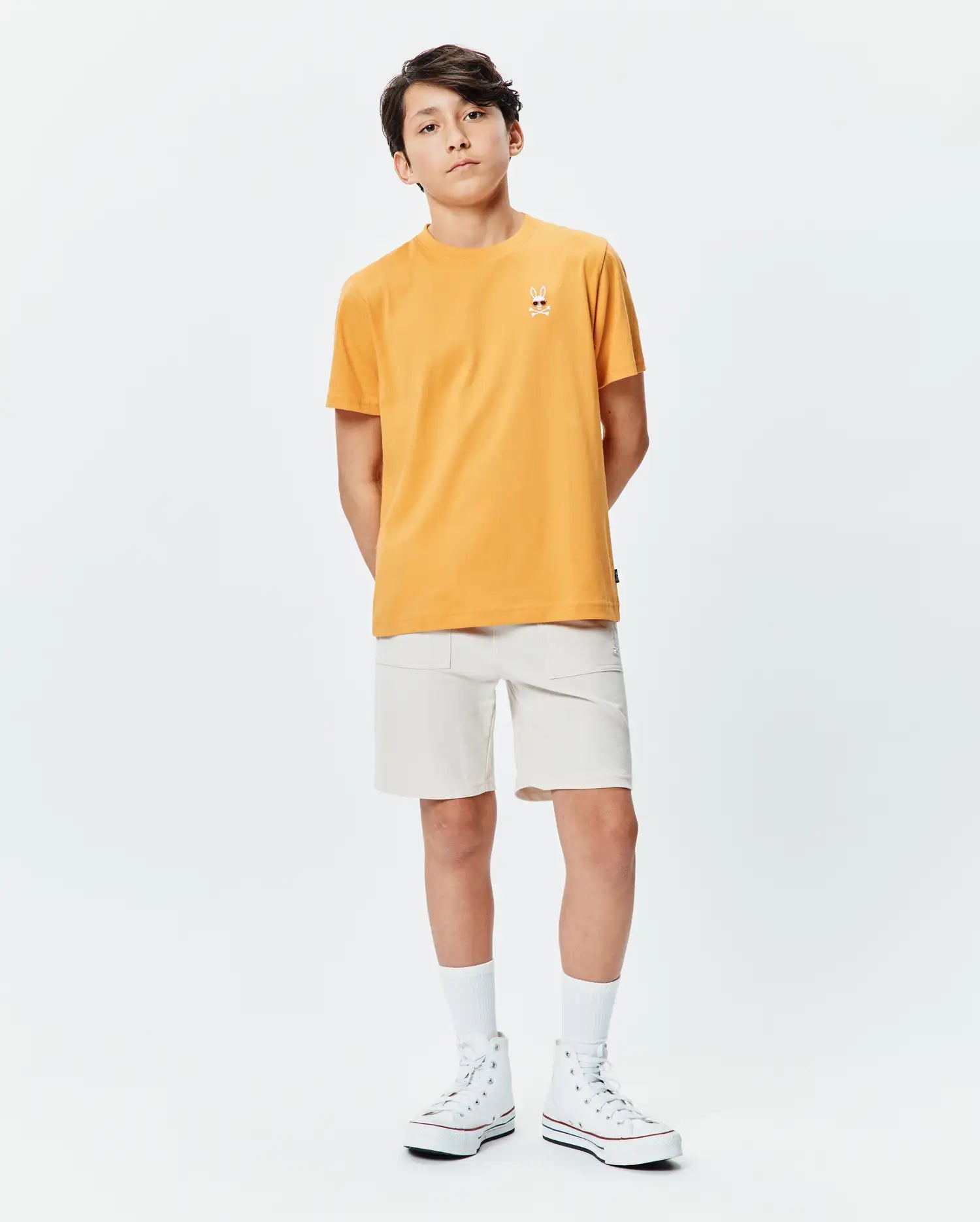 Psycho Bunny Kids Tees KIDS SUNNY CHEST GRAPHIC TEE - KT0200183 t-shirt bambini gialla