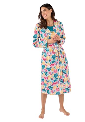 Damart Homewear Vestaglia in jersey di cotone stampa tropicale