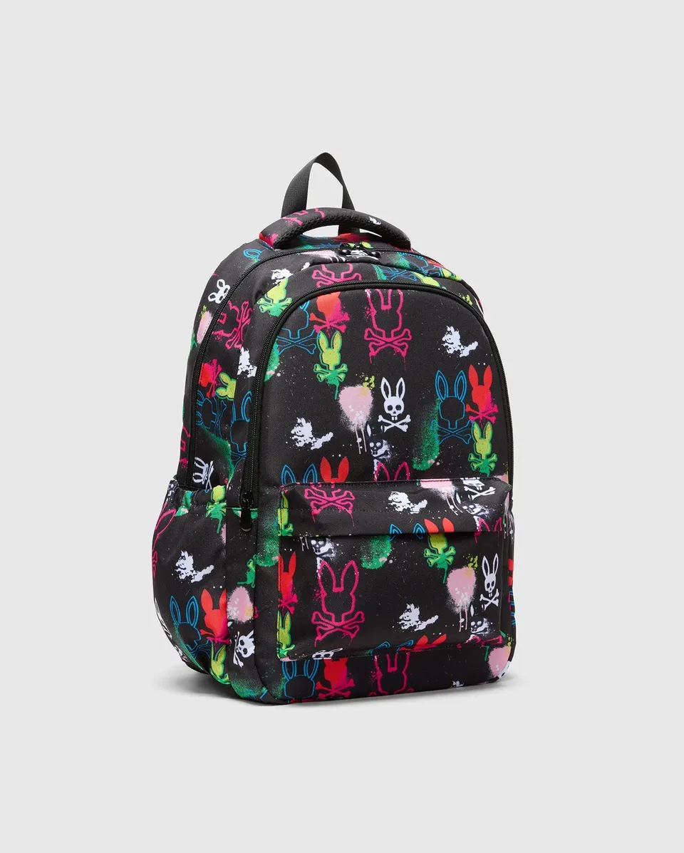 Psycho Bunny Kids Accessories Quintin Backpack zaino nero O/S