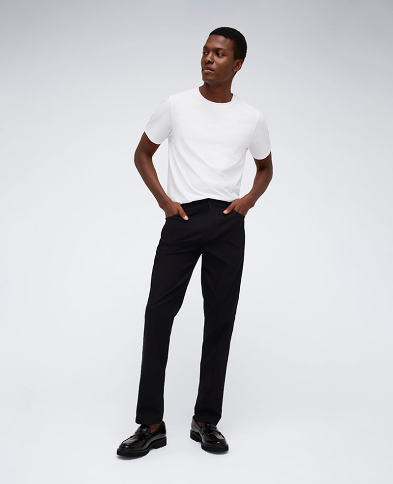 Kenneth Cole Reaction Clothing Slim Tapered Flex 5-Pocket Pant pantaloni neri elasticizzati