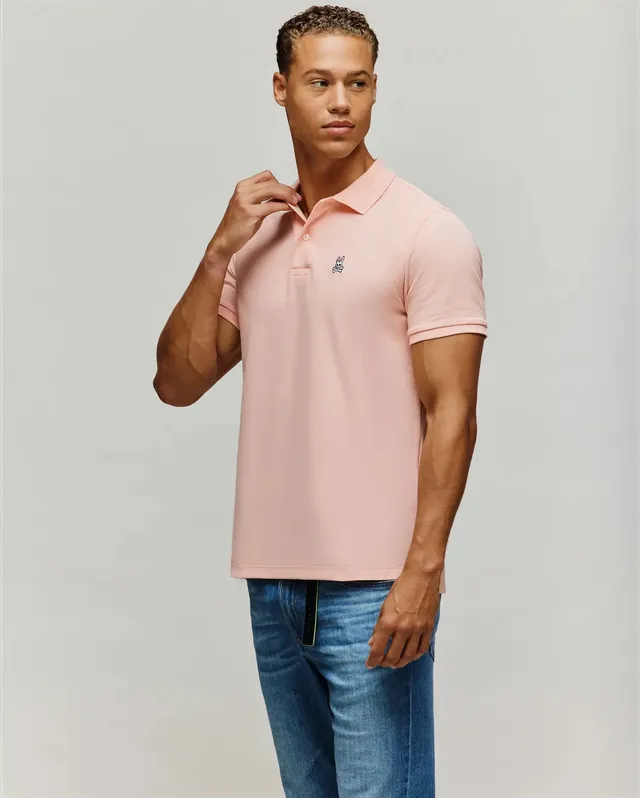 Psycho Bunny Men's Polos Classic Pique Polo B6K001F200 polo Peach Melba