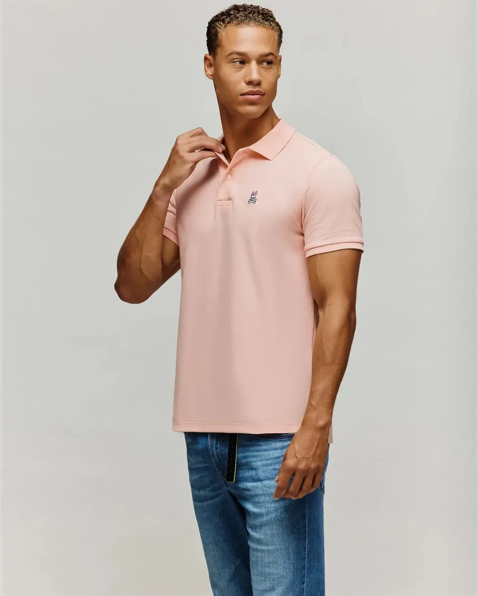 Psycho Bunny Men's Polos Classic Pique Polo B6K001F200 polo Peach Melba
