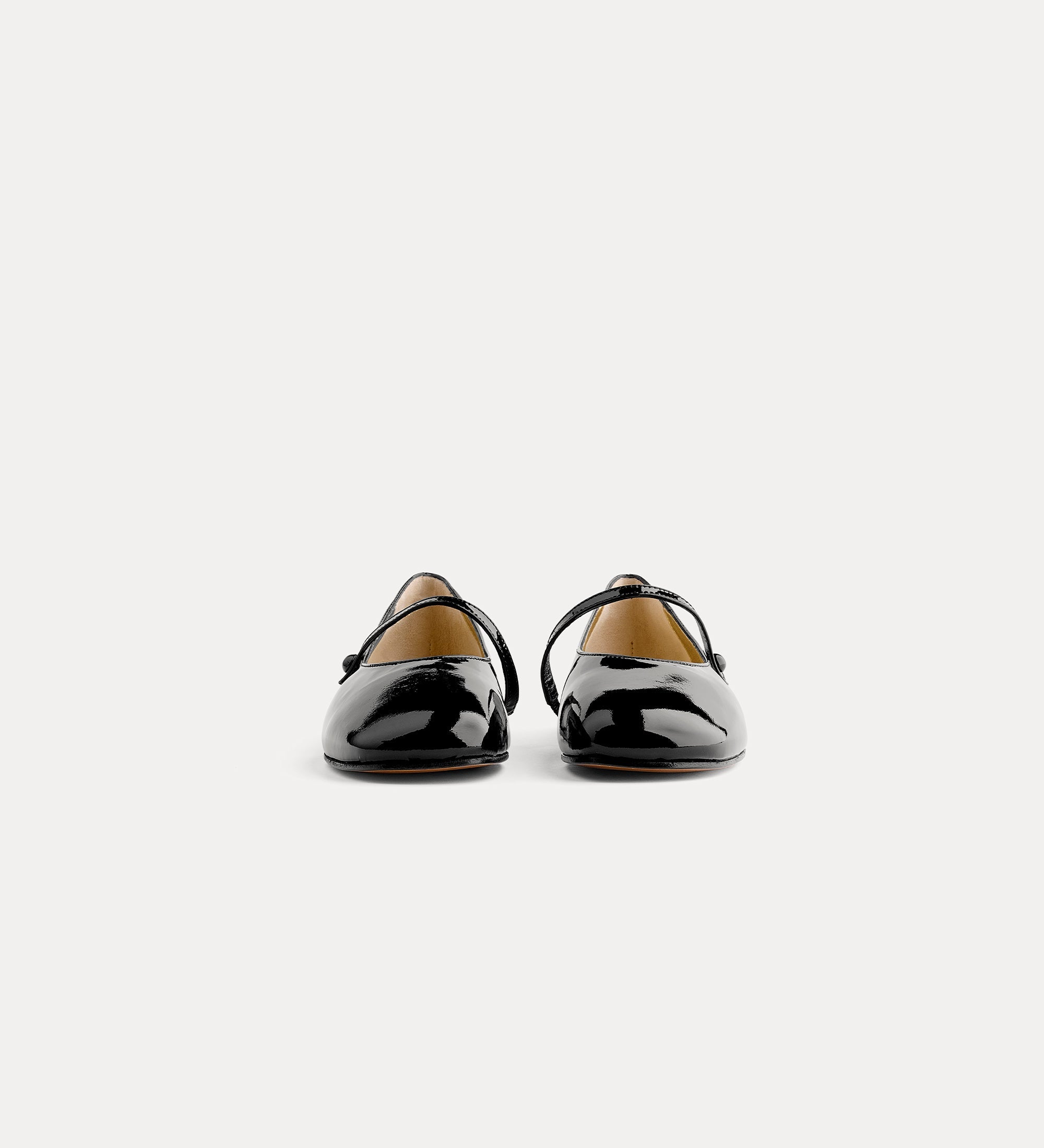 Forte Scarpe ballerine Mary Jane in vernice nera