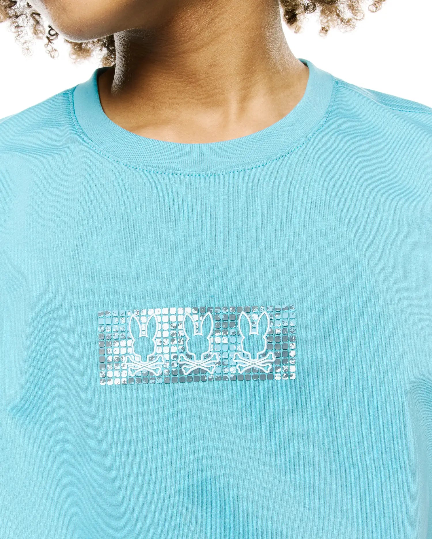 Psycho Bunny Kids Tees KIDS' ALFIE BACK GRAPHIC TEE T-shirt blu in cotone