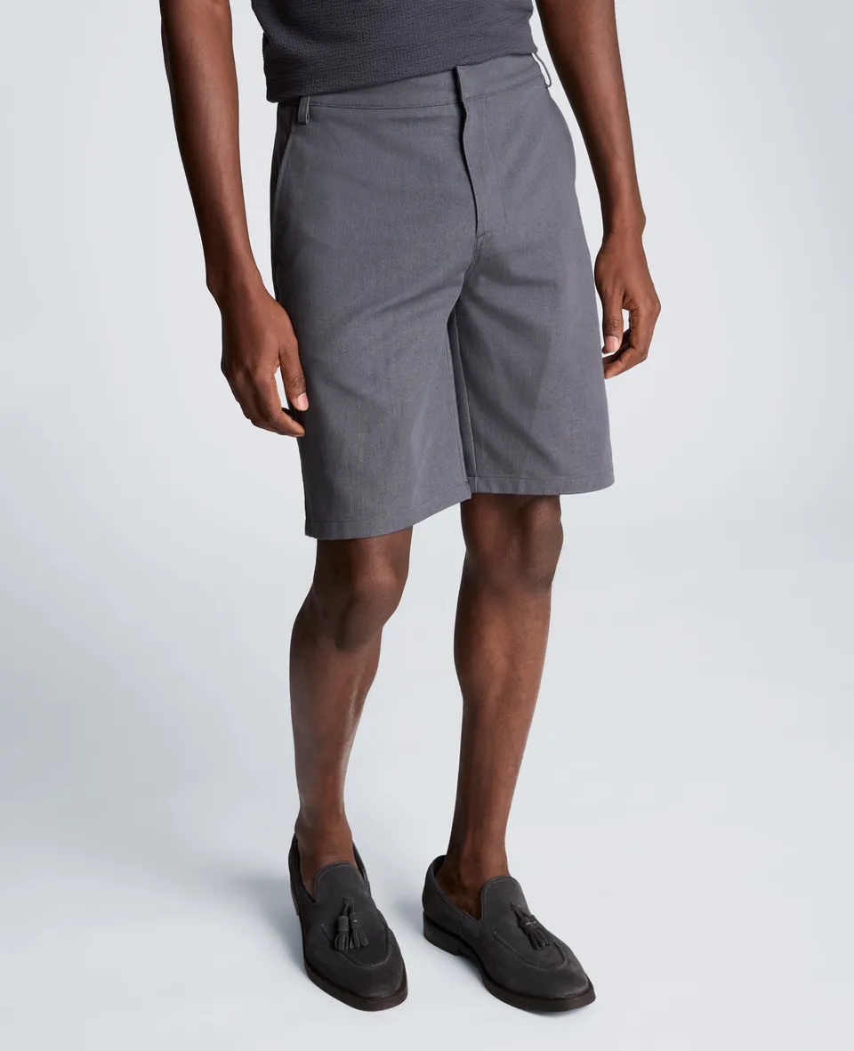Kenneth Cole Reaction Clothing Washed Denim Short shorts in denim grigio antracite elasticizzato