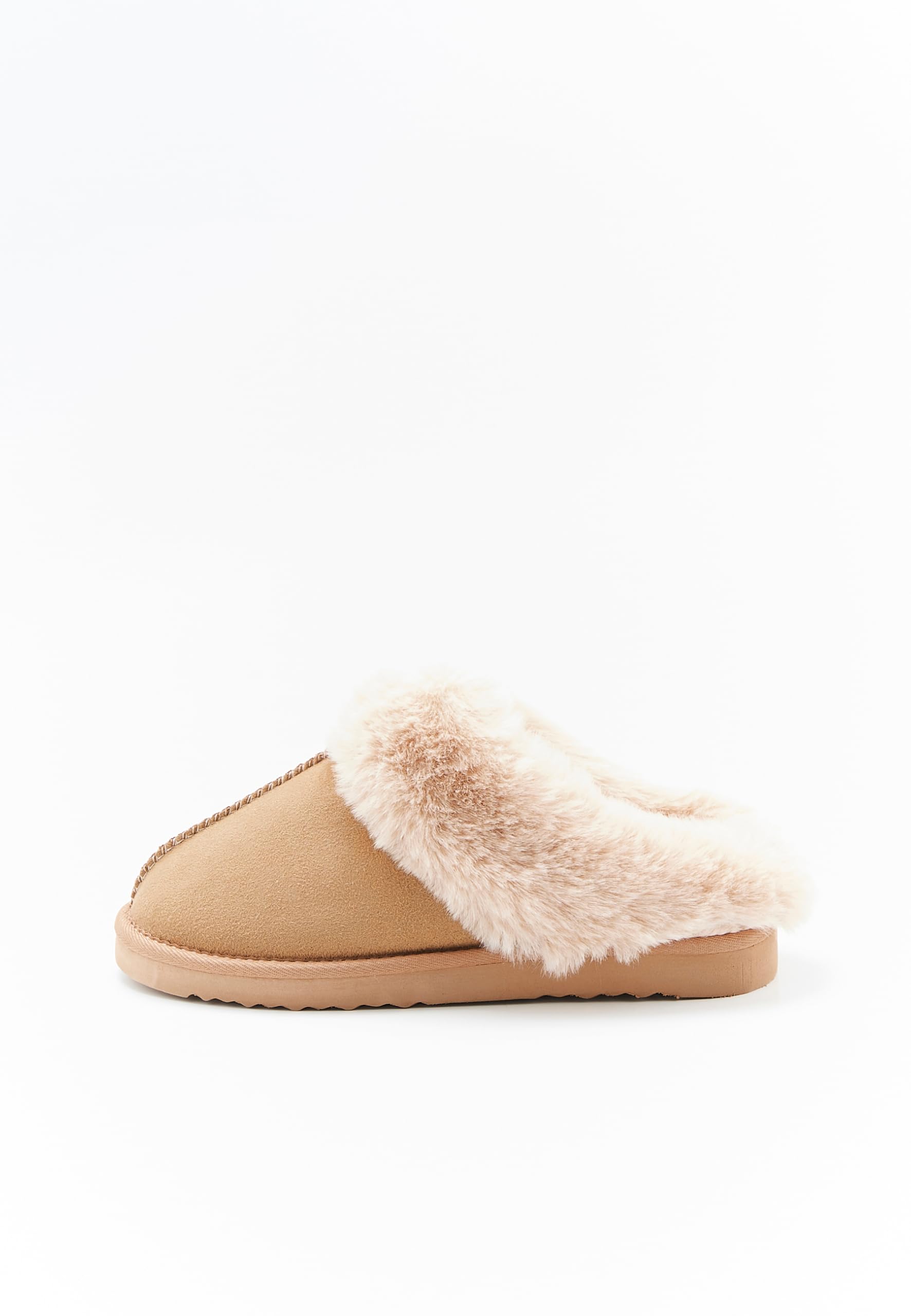Damart Calzature Mules donna marroni con fodera in pelliccia sintetica
