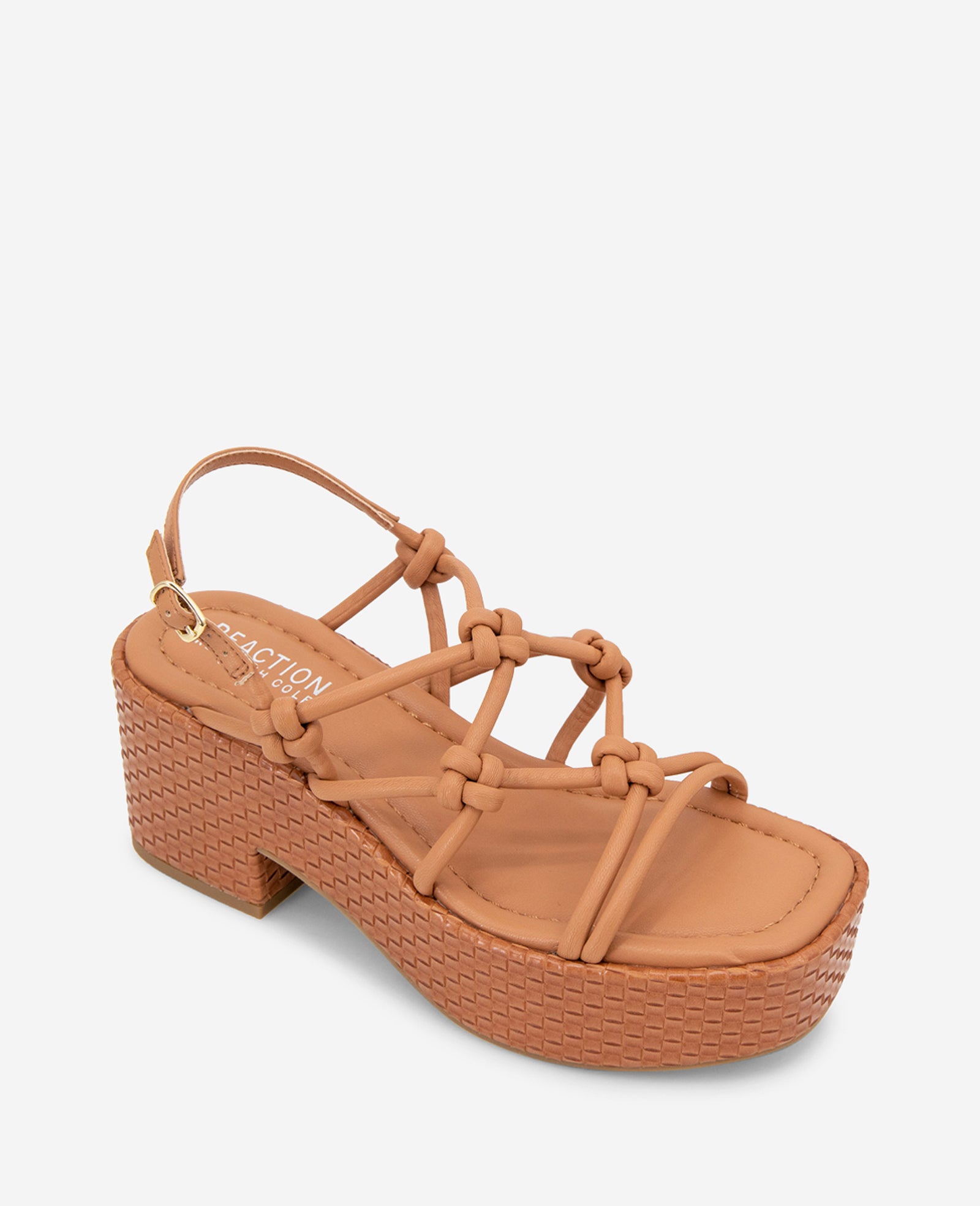 Kenneth Cole Reaction Shoes Essa Woven Platform sandali ruggine