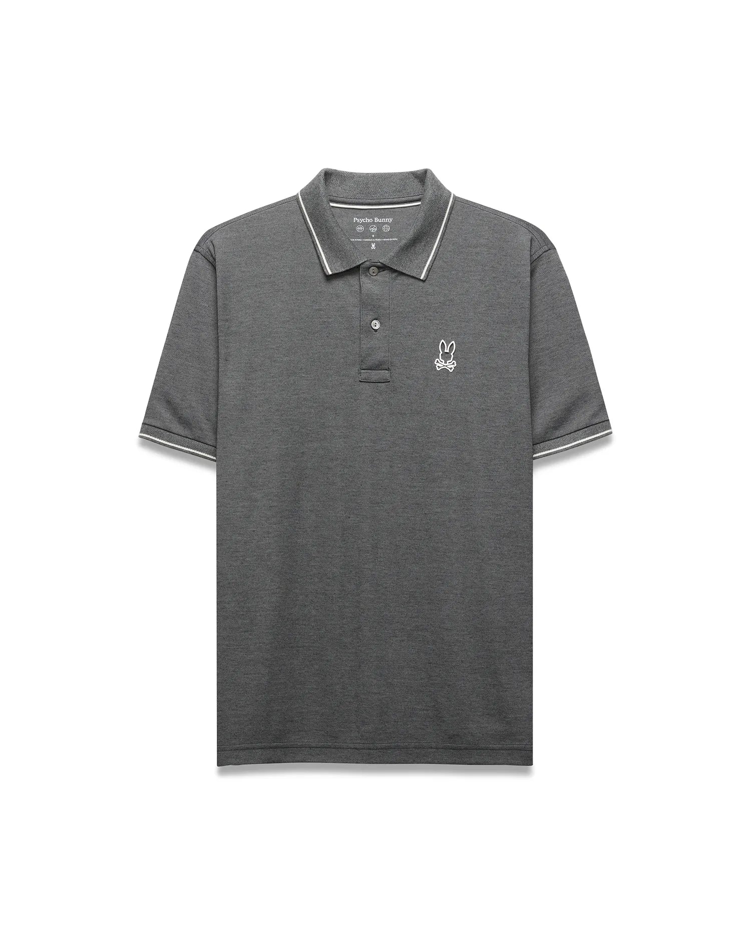 Psycho Bunny Men's Polos Joji Performance Polo polo Heather Storm slim fit