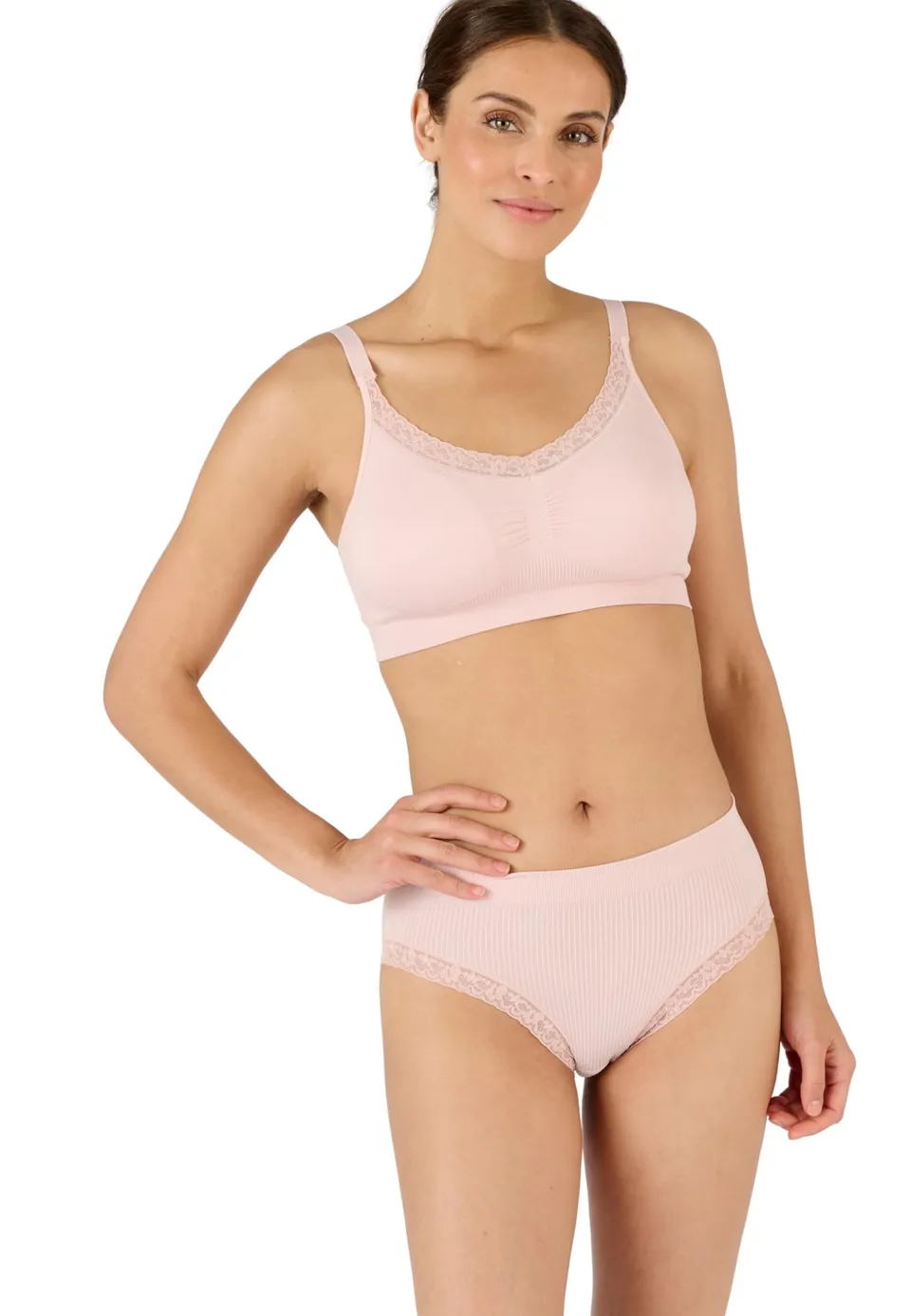 Damart Biancheria intima reggiseno senza ferretto rosa antico