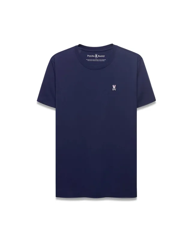 Psycho Bunny Men's Tees Classic Crew Neck Tee B6U014CRPC maglietta blu XXS
